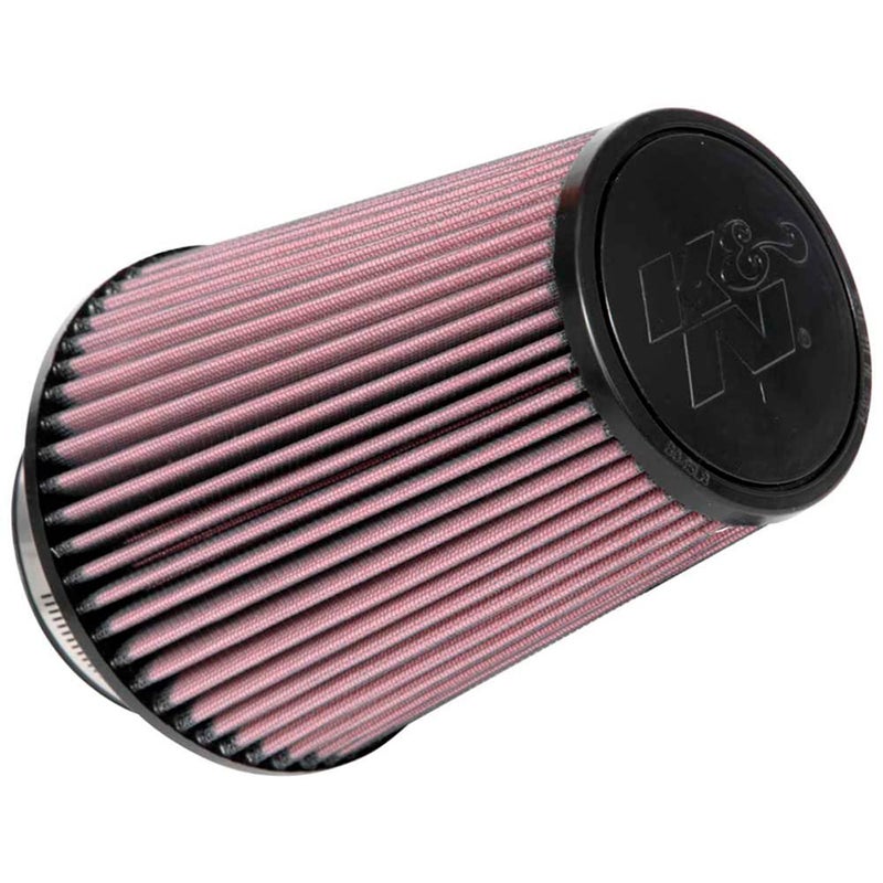 K&N High-Flow Original Lifetime Universal Clamp-On Air Filter: High Performance, Premium, Washable: Flange Diameter: 4 In, Filter Height: 8 In, Flange Length: 1.75 In, Shape: Round Tapered, RU-1027
